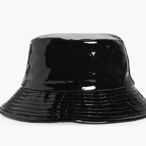 Patent leather bucket hat. 22 inch inner circumference,100% polyurethane
